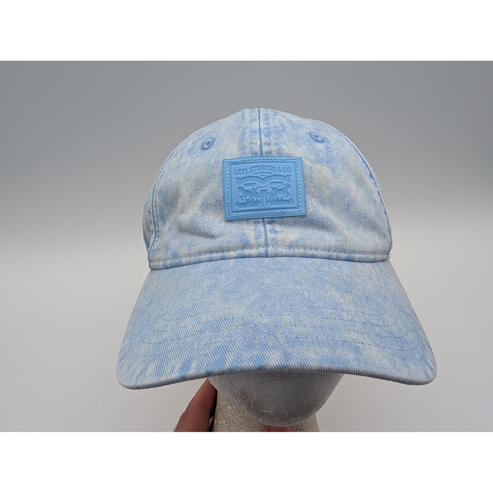 Levis Light Blue Acid Wash Denim Snapback Baseball Cap Hat 58cm 23in